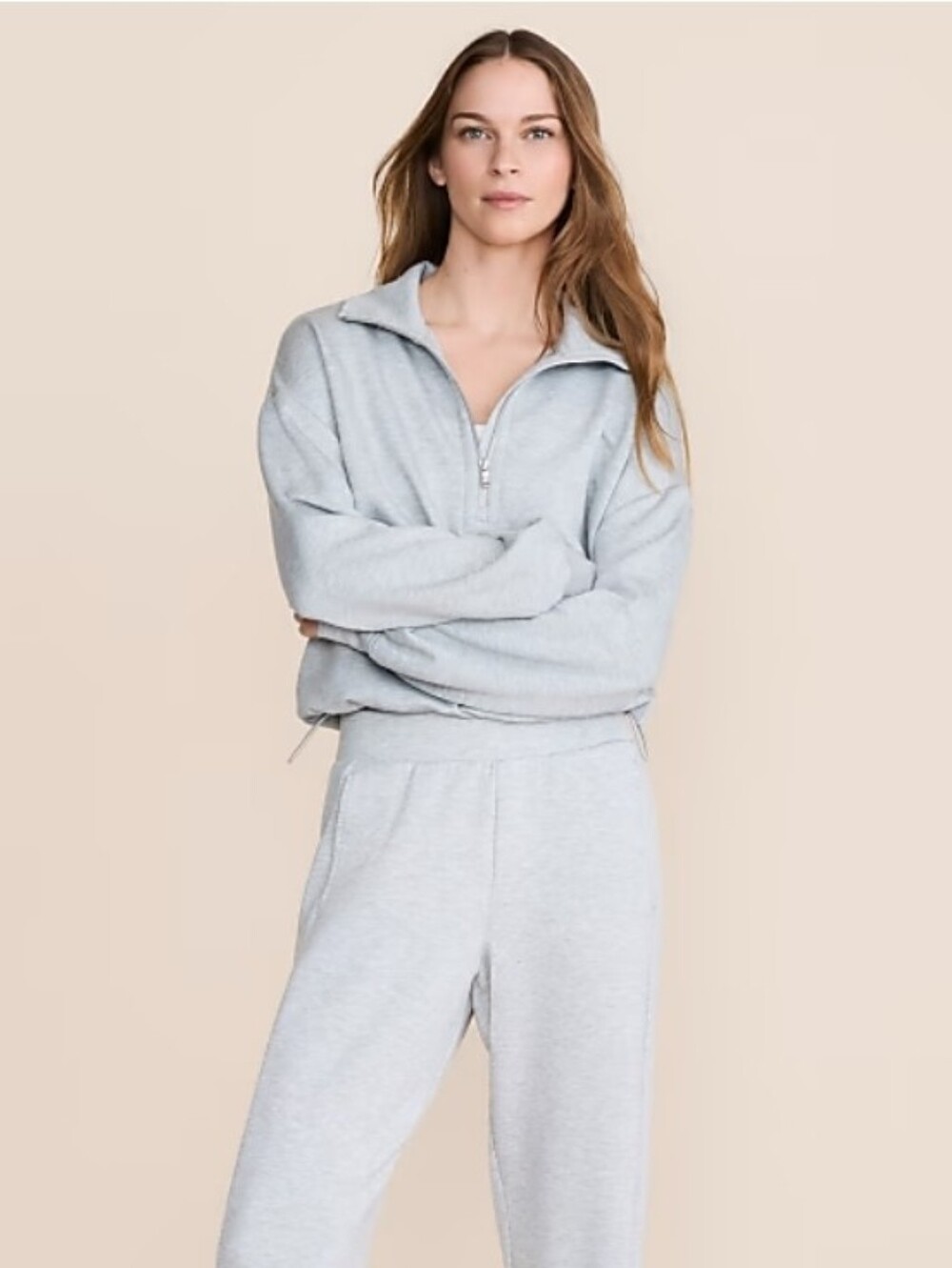 Lou & Grey | Gray Scubasoft 1/2 Zip Sweatshirt Size Medium